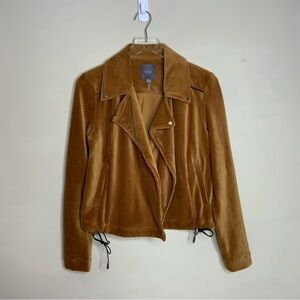 Lysse Open Front Jacket Brown/tan velvet corduroy